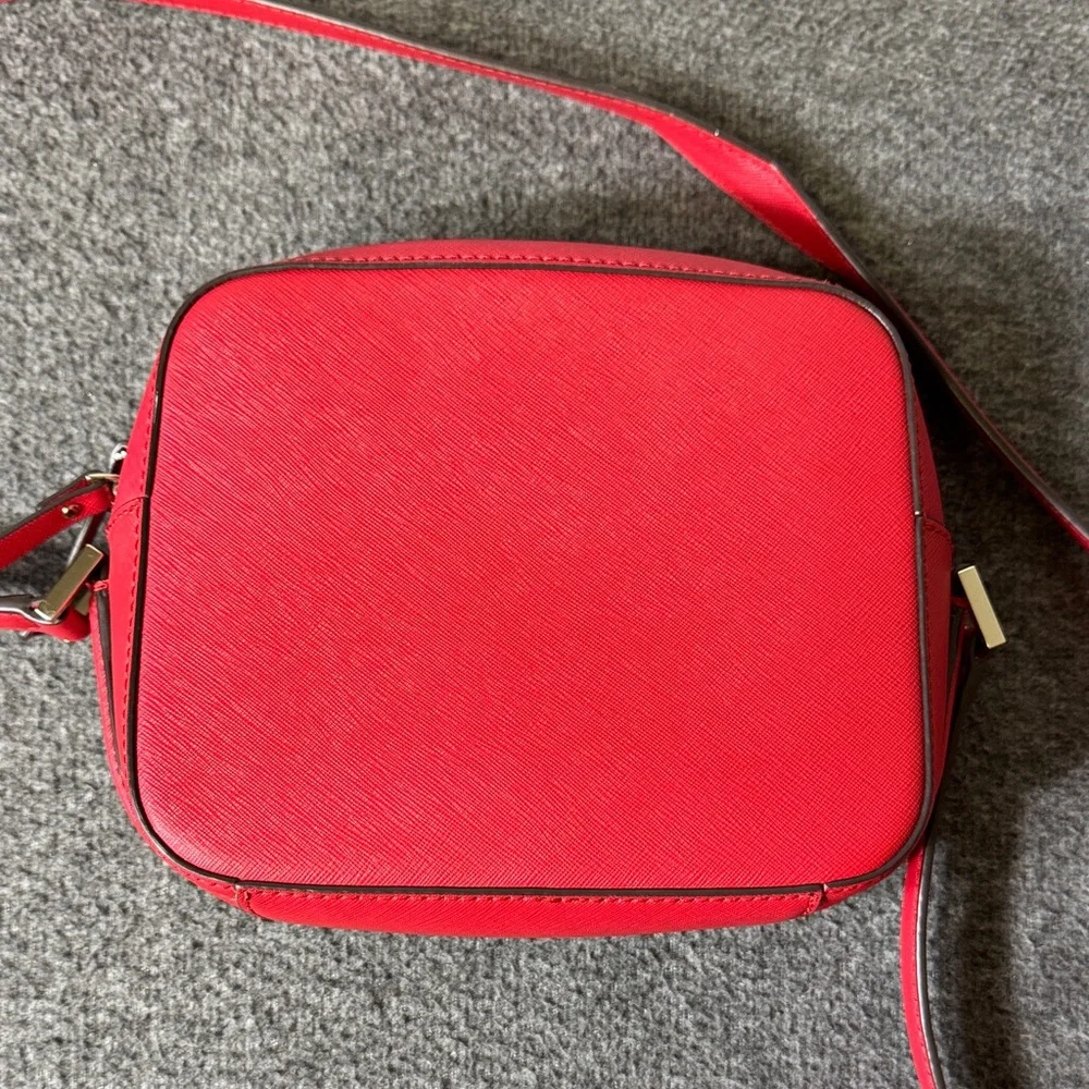 Kate Spade New York‎ Red Saffiano Leather Crossbody Bag Gold Hardware
